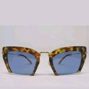 Miu Miu SMU 10Q UA5-4N0 Matte Yellow Havana on Gol